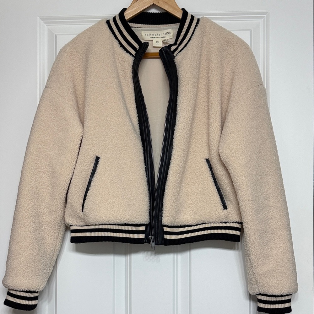 saltwater LUXE Sherpa bomber. Size XS